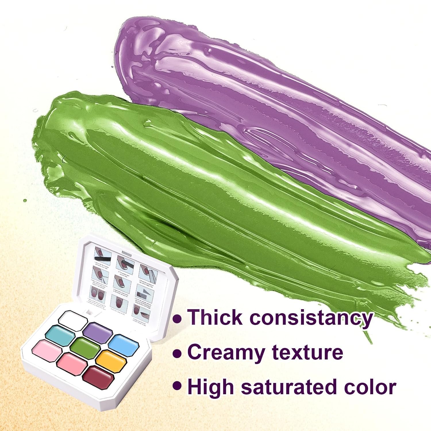 Gradient Painting Gel, 9 Bright Colors Ombre Gel Nail Polish Light Pink Blue Summer Kit Sponging for Pigment Pat Nails Aura Nails French Manicure Soak Off UV Bloom Summer-Velvo Beauty