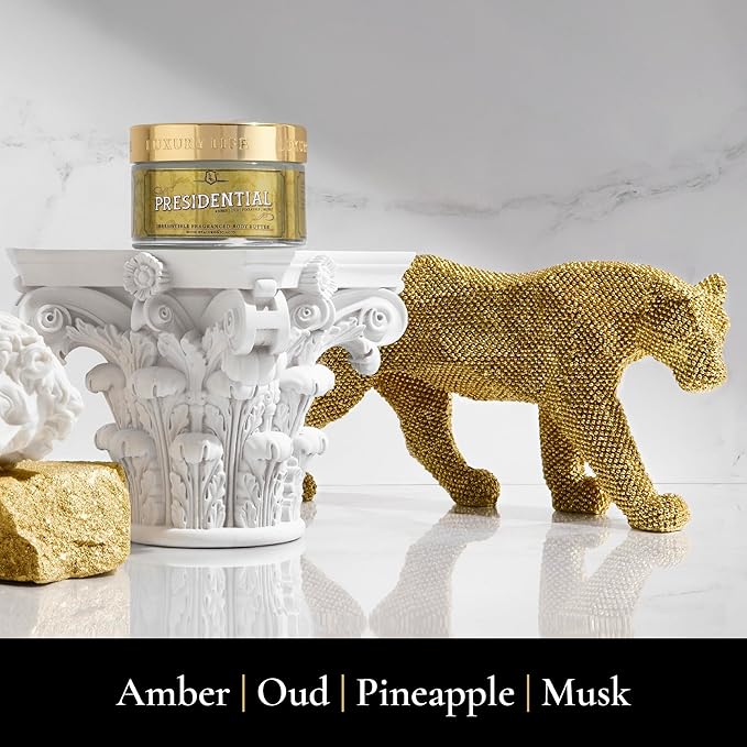 LUXURY LIFE BUTTER - Irresistibly Scented Body Butter with Hyaluronic Acid for Ultimate Moisture. Luxurious Natural Fragrance. Hydrates for a Non-Greasy Glamorous Glow, Presidential, 5 oz.-Velvo Beauty