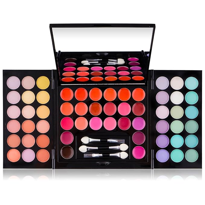 SHANY All About That Face Makeup Kit - All in one Beginner Makeup Set - Eye Shadows, Lip Colors, Face Makeup, Cosmetics applicators & More.-Velvo Beauty