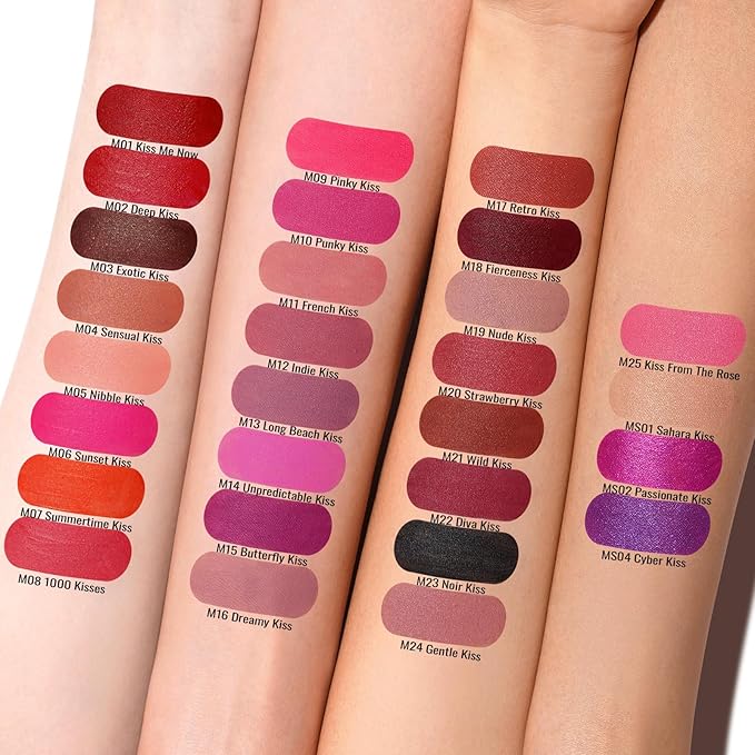 Oulac Matte Liquid Pink Lipstick for Women, Long Lasting Lipstick Waterproof Lip Stain, No Transfer, Creamy High Pigmented Formula with Rose Oil, Vegan & Cruelty-Free, Pink M09-Velvo Beauty