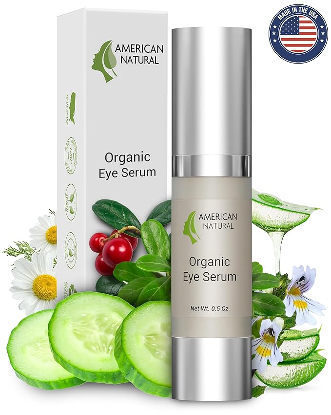 Blend Organic Eye Serum For Bags Under Eyes - Dark Eye Circle Remover with Eyebright Extract - Under Eye Serum For Dark Circles and Puffiness - Anti Aging Eye Cream For Women (0.5Oz)-Velvo Beauty
