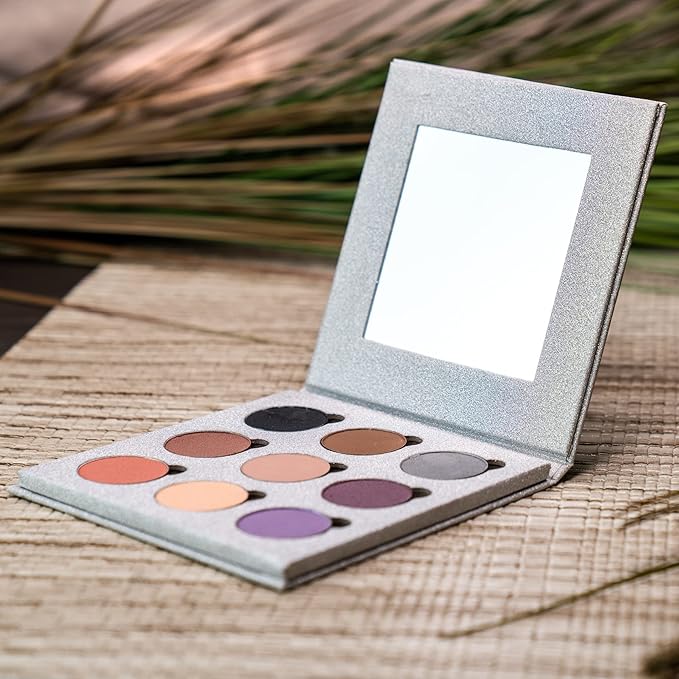 Glitter Mirror Empty Magnetic Reusable Eyeshadow Makeup Palette Case with Cover-Velvo Beauty