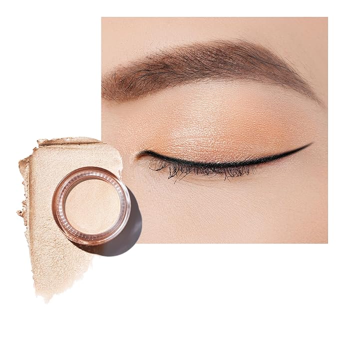 Oulac Light Golden Cream Eyeshadow also for Highlighter Large Capacity Highly Pigmented Eye Shadow Waterproof &Long Lasting with Moisturizing Formula P05-Velvo Beauty