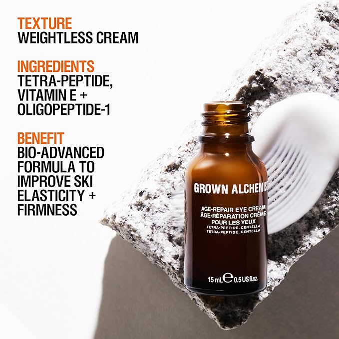Grown Alchemist Age-Repair Eye Cream. Reduces Puffiness, Fine Lines & Wrinkles, 0.5 Ounce-Velvo Beauty