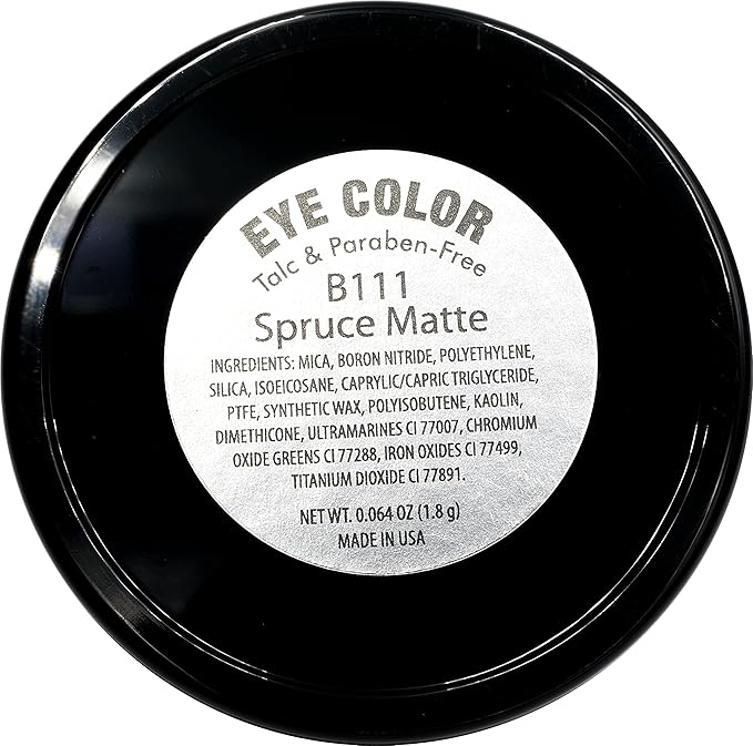 Spruce Matte Deep Green Blue Grey Gray Pressed Powder Single Vegan Eyeshadow; Talc, Paraben & Cruelty Free-Velvo Beauty