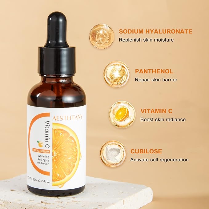 Hydrating Hyaluronic Acid Serum for Face with Vitamin C, Vitamin E | 30ml / 1.06 fl.oz | Daily Moisturizing Face Serum-Velvo Beauty