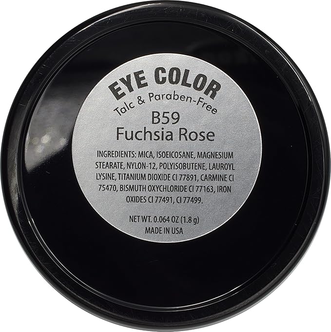 Fuchsia Rose Deep Pink Red Shimmer Opaque Pressed Powder Single Vegan Eyeshadow; Talc, Paraben & Cruelty Free-Velvo Beauty