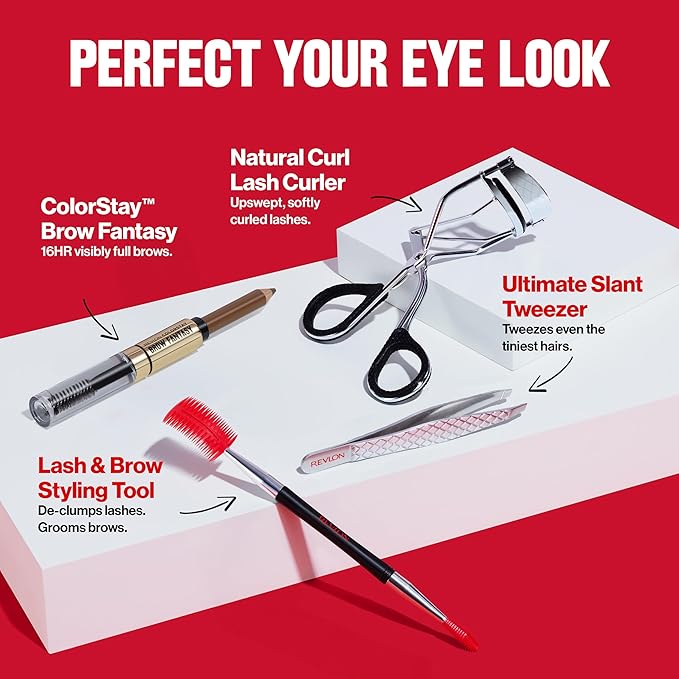 Revlon Lash & Brow Styling Tool, Dual Ended Eyelash Separator & Eyebrow Brush Spoolie, Works with Mascara & Brow Makeup, 1 count-Velvo Beauty
