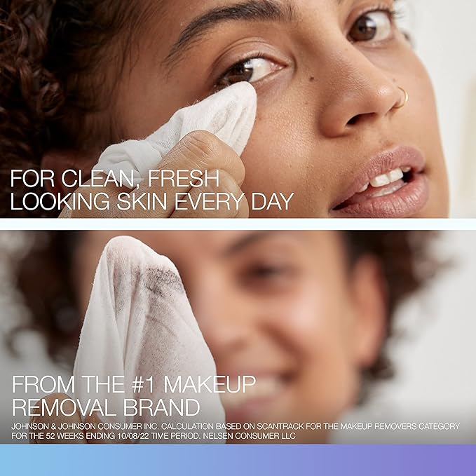 Neutrogena Day & Night Wipes, Makeup Remover Face Cleansing Towelettes & Night Calming Facial Cloths, 100% Plant Based Fibers Wipe Away Dirt, Alcohol-Free, 3 Packs of 25 ct, 75 ct-Velvo Beauty