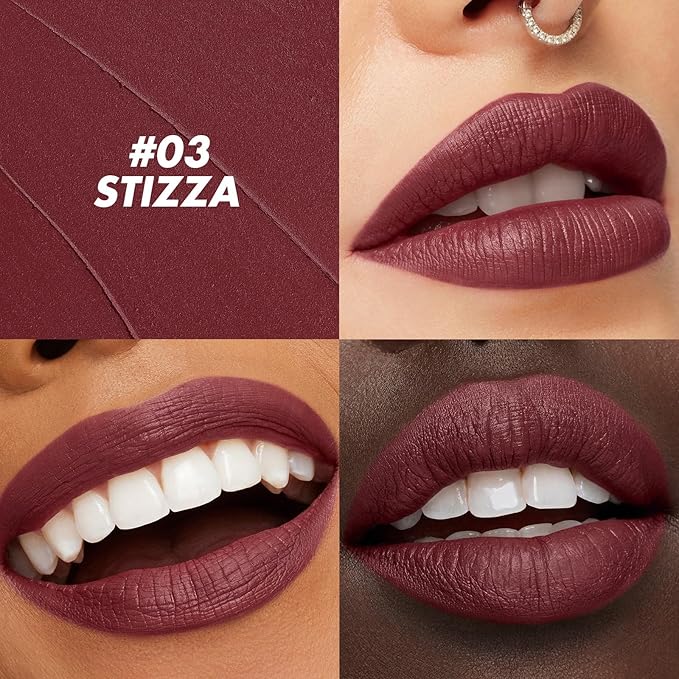 FOCALLURE Ultra Chic Matte Lipstick,Rich Vitamin E Lip Crayon,Lightweight Matte Color without Drying or Fading,Long Lasting Waterproof Lips Makeup,STIZZA-Velvo Beauty