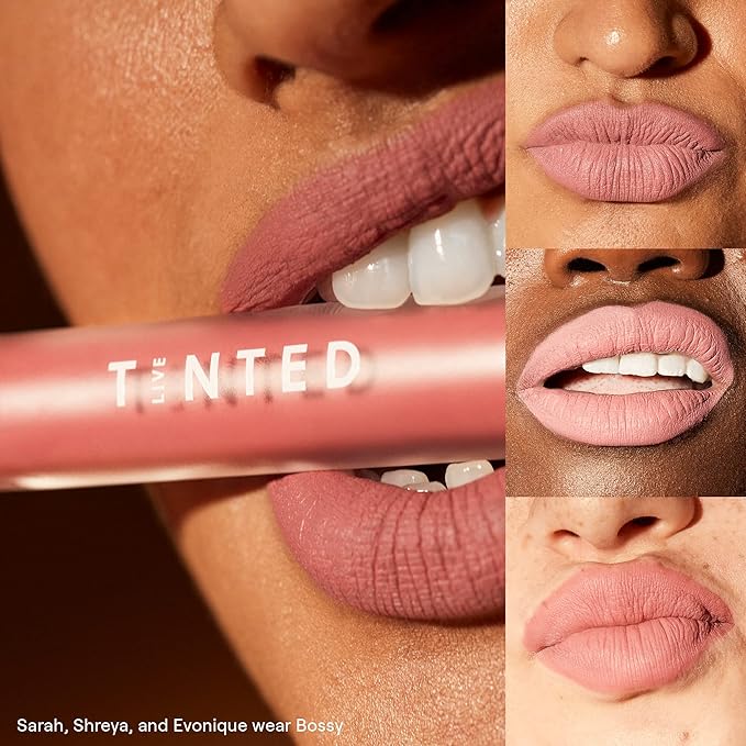Live Tinted Huelip Liquid Lip Crème - Weightless, Long-Lasting Liquid Lip with Hyaluronic Acid and Jojoba Oil For a Soft, Comfortable, Moisturized Finish - 0.09 fl oz - Dusty Rose-Velvo Beauty
