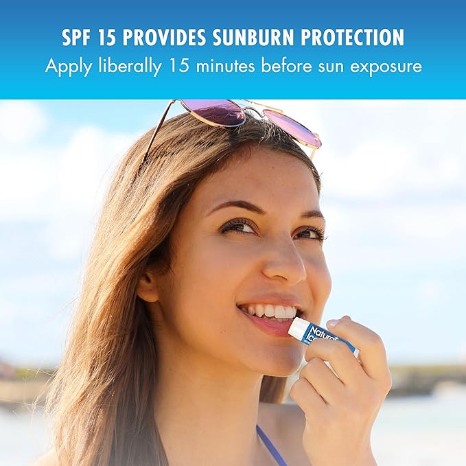 Mentholatum Natural Ice Cherry Flavor Medicated Lip Balm, Hydrating Lip Care for Dry, Chapped Lips, Moisturizing Formula with SPF 15 Helps Prevent Sunburn, Protection for Smooth, Soft Lips 48 Count-Velvo Beauty