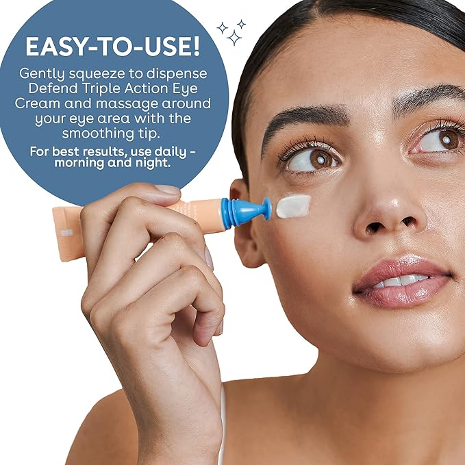 Nuria - Defend Triple Action Eye Cream for Dark Circles, Puffiness and Fine Lines, Nourishing Under Eye Cream with Ginseng and Mulberry Root, 15mL/0.5 fl oz-Velvo Beauty