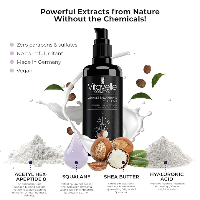 Eye Cream for Wrinkles - Eye Cream for Dark Circles and Puffiness and Wrinkle, Best Under Eye Cream for Wrinkles and Under Eye Wrinkle Repair, Anti Aging Skin Tightening Cream-Velvo Beauty