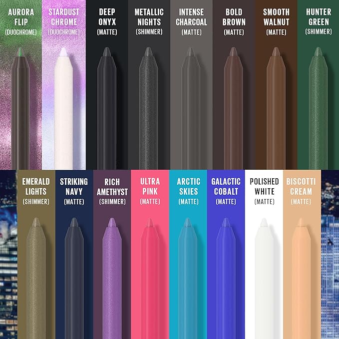 Maybelline Tattoo Studio Long-Lasting Sharpenable Eyeliner Pencil, Glide on Smooth Gel Pigments with 36 Hour Wear, Waterproof, Stardust Chrome, 1 Count-Velvo Beauty