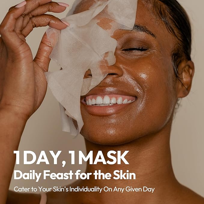 LAPCOS Daily Sheet Mask Variety Pack 7+1 (Version 1) Daily Face Masks - Hydrate, Clarify, Nourish, Exfoliate & Renew Skin, Korean Beauty Favorite (8 pack)-Velvo Beauty