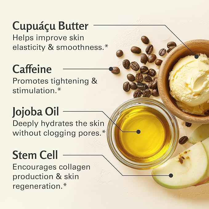 Firming & Moisturizing Brazilian Body Scrub, Gentle Body Exfoliator with Cupuacu Butter, Jojoba Oil & Collagen, 16 oz (453 g) by M3 Naturals-Velvo Beauty