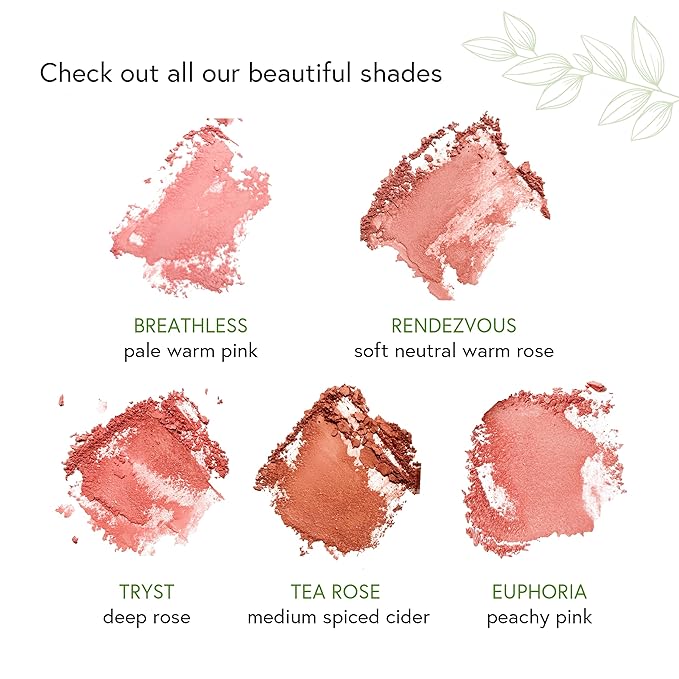 Honeybee Gardens Complexion Perfecting Blush in Euphoria, Cool Peachy Pink, Vegan & Gluten-Free, 8.5g-Velvo Beauty