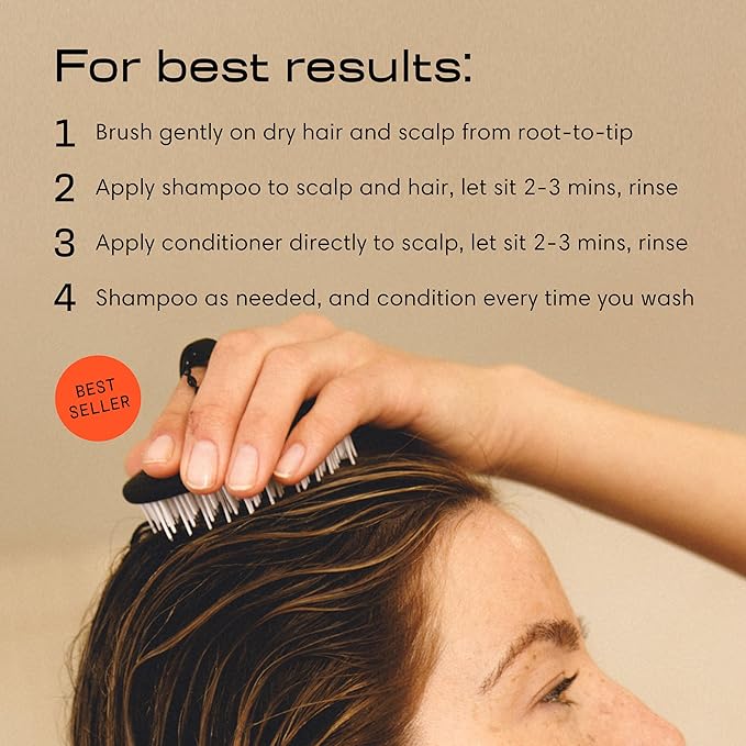 Jupiter, Dermatologist-Formulated Anti-Dandruff Shampoo, Conditioner, & Scalp Scrubber, for Women & Men, for Flaky, Itchy, Oily, & Dry Scalp, Vegan, Sulfate-Free, Color-Safe, & Paraben-Free, with Zinc-Velvo Beauty