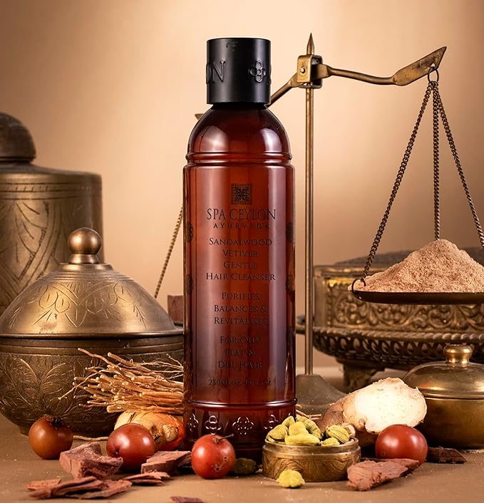 SPA CEYLON Sandalwood Vetiver Gentle Cleanser | Sulfate-Free | Oily Flat & Dull Hair Care | Natural-Velvo Beauty