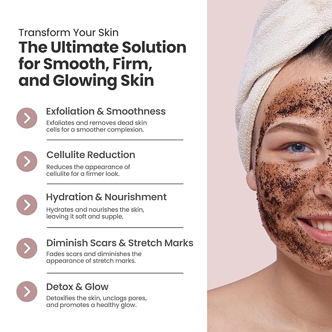 Life's Buttter Exfoliating Coffee Scrub with Natural Arabica Coffee Effective Against Cellulite, Stretch Marks, Scars and Acne | Organic Shea Butter and Sweet Almond Oil-Velvo Beauty