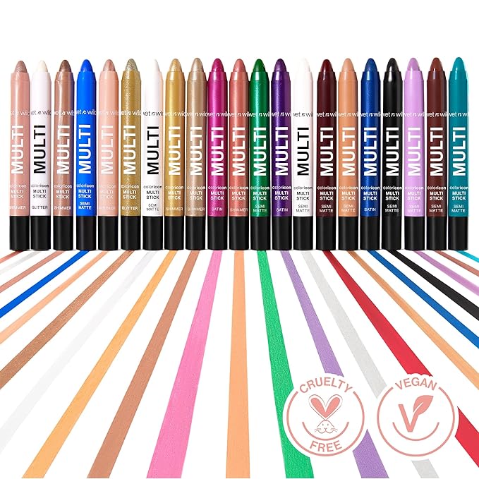 wet n wild Color Icon Cream Eyeliner Eyeshadow Multi-Stick, Moisturizing, Nourishing Velvety Cream-to-Powder Buildable & Blendable Formula, Cruelty-Free & Vegan - Born To Flirt-Velvo Beauty