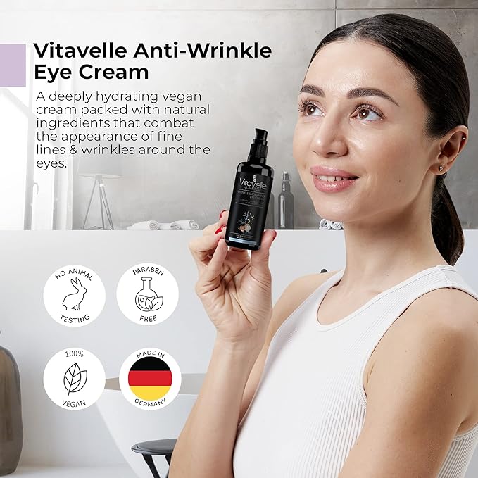 Eye Cream for Wrinkles - Eye Cream for Dark Circles and Puffiness and Wrinkle, Best Under Eye Cream for Wrinkles and Under Eye Wrinkle Repair, Anti Aging Skin Tightening Cream-Velvo Beauty