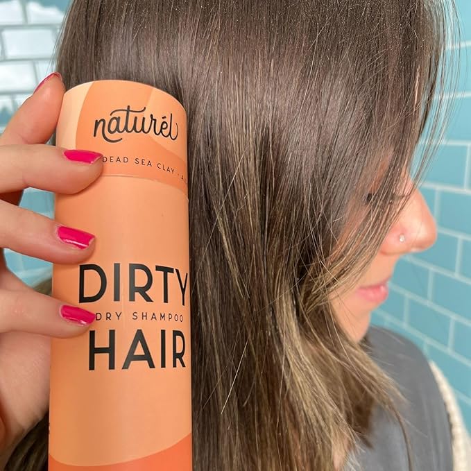 NATURL Dry Shampoo Volumizing Powder for Oily, Dark Hair | Non Aerosol, Oil Absorbing, Travel Size, Vegan, Talc Free, Aluminum Free | Grapefruit Scent | 2.6 Ounces-Velvo Beauty