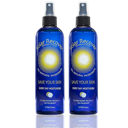 Solar Recover After Sun Moisturizing Spray 2 Pack (12 Ounce Each) - Hydrating Facial & Body Mist - 2460 Sprays of Sunburn Relief With Vitamin E & Calendula - Lotion Delivered in Water For Healthy Skin-Velvo Beauty