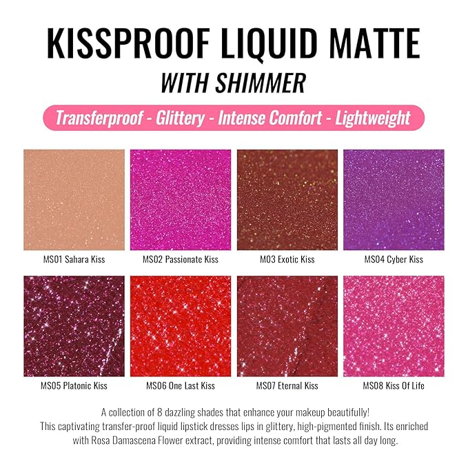 Oulac Red Matte Liquid Lipstick for Women, Long Lasting Lipstick Waterproof Lip Stain, No Transfer, Creamy High Pigmented Formula with Rose Oil, Vegan & Cruelty-Free MS05-Velvo Beauty