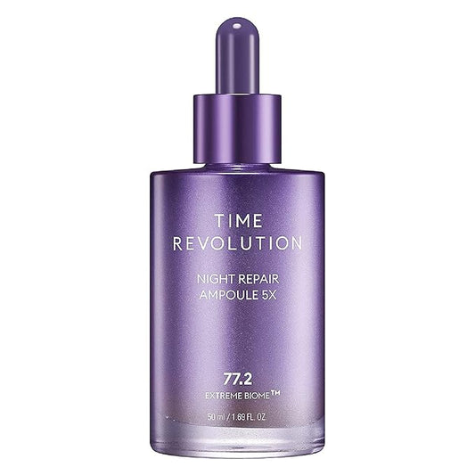 MISSHA Time Revolution Night Repair Face Serum Ampoule (5th Gen) - Overnight Probiotic Skincare for Revitalization and Radiance, 1.69 Fl Oz-Velvo Beauty