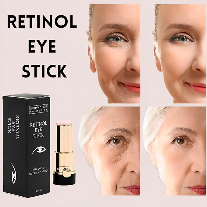 Advanced Retinol Eye Stick Balm - Hydrating Under Eye Stick Brightening Eye Cream with Peptides for Fine Lines, Wrinkles, Dark Circles & Puffiness - Unscented Anti Aging Eye Cream for Women & Men-Velvo Beauty