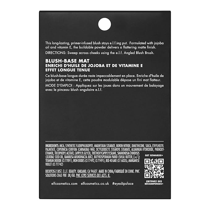 e.l.f Primer-Infused Blush, Long-Wear, Matte, Bold, Lightweight, Blends Easily, Contours Cheeks, Always Rosy, All-Day Wear, Vegan & Cruelty-Free-Velvo Beauty