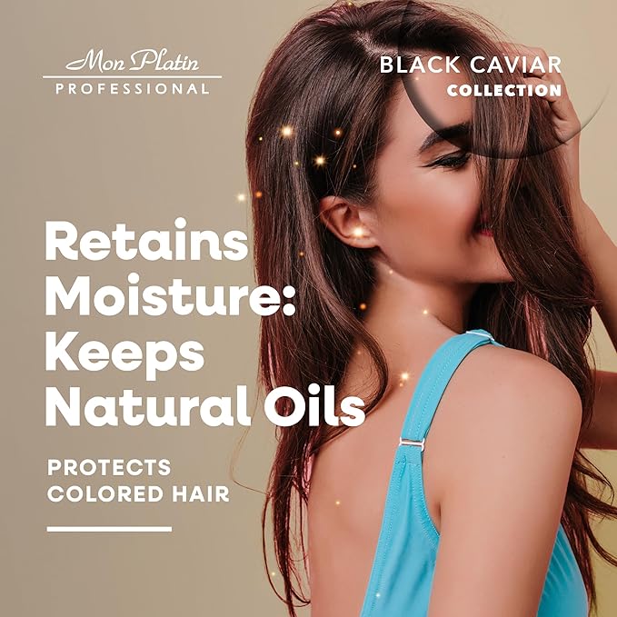 Mon Platin Natural Silk Therapy Salt-Free Shampoo for Straightened Hair - Protects Keratin & Brazilian Treatments, Sulphate-Free Formula, Keeps Hair Vibrant, 400ml-Velvo Beauty