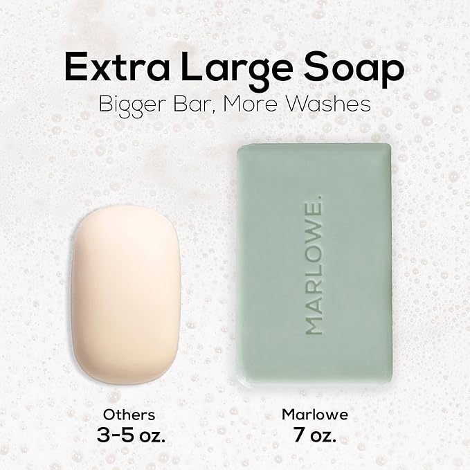 MARLOWE. No. 108 Lightly Exfoliating Soap Bar, 7oz (6 Bars) Polishing, Moisturizing & Cleansing Bar Soap for Men, Made with Natural Ingredients-Velvo Beauty
