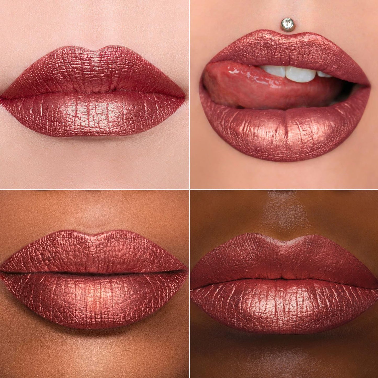 MAKI YIKA Red Lipstick for Women Metallic Lipsticks Glitter Long Lasting Lipstick No Smudge No Transfer Liquid Pink Lip Gloss (BR05 Victoria)-Velvo Beauty