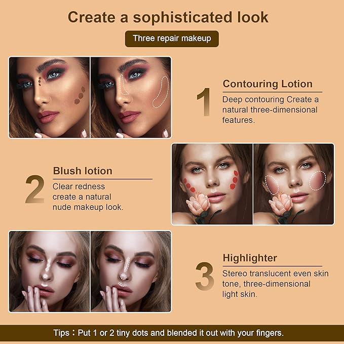 Liquid Blush Beauty Stick, Matte Face Blush with Cushion Applicator Easy to Blend Smooth Natural Silky Smooth Creamy Liquid Blush Wand Facial Blush Makeup Stick(#03 Pink)-Velvo Beauty