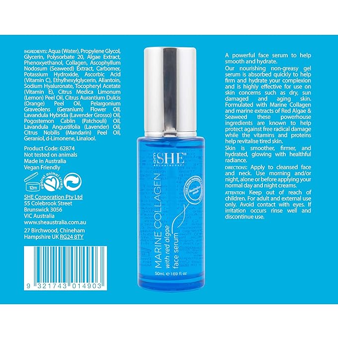 Om SHE Aromatherapy Marine Collagen with Red Algae Face Serum-Velvo Beauty