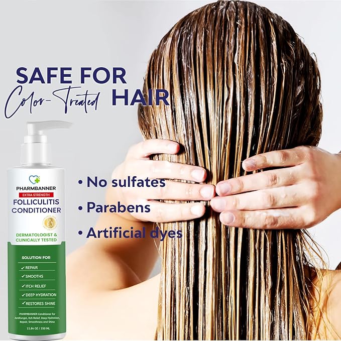 Folliculitis Itch Relief Conditioner: Tea Tree Oil & Moroccan Argan Oil - Deep Hydration & Repair - Nourishes, Smooths, Restores Shine - Safe for Dry or Damaged Hair-11.84 oz-Velvo Beauty