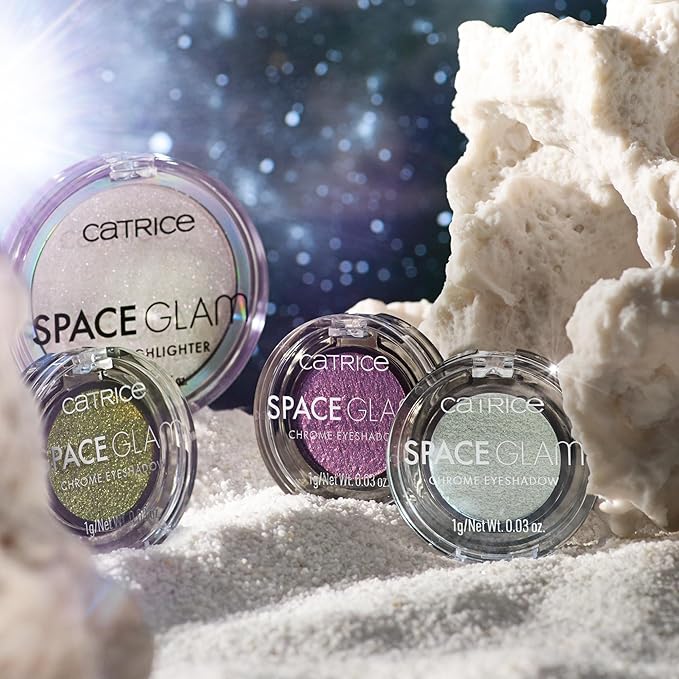 Catrice | Space Glam Holo Highlighter | Iridescent, Multichrome, Highly Pigmented | Pink, Gold & Green Shimmer Effect | Vegan & Cruelty Free-Velvo Beauty