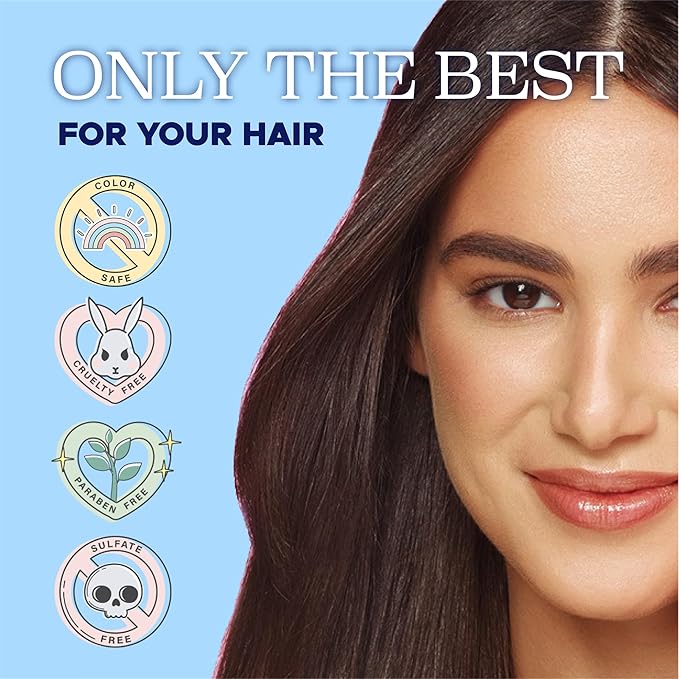 Luseta Blue Shampoo & Conditioner Set - Color Brightening for Brassy and Brunette Treated Hair, Revive Cool Tones, 2x 16.9oz-Velvo Beauty