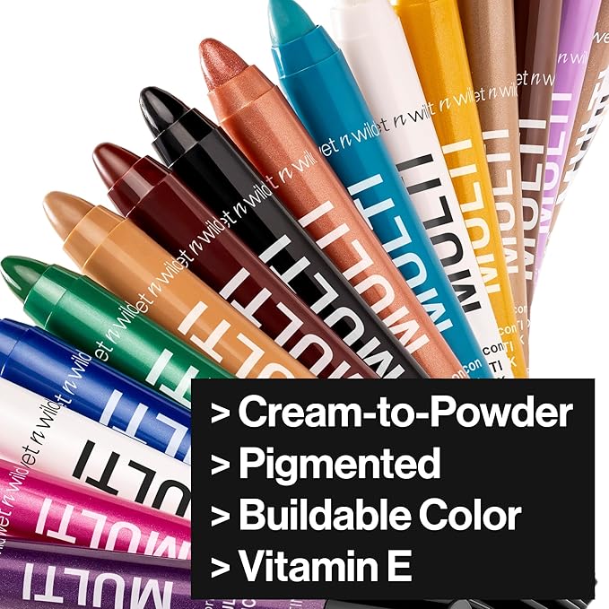 wet n wild Color Icon Cream Eyeliner Eyeshadow Multi-Stick, Moisturizing, Nourishing Velvety Cream-to-Powder Buildable & Blendable Formula, Cruelty-Free & Vegan - Nocturnal Behavior-Velvo Beauty