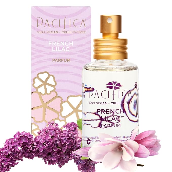 Pacifica French Lilac Spray Perfume – Clean Vegan Floral Fragrance for Women, Fresh-Cut Lilac & Powdery Magnolia Notes, Long-Lasting Romantic Spring Scent, 1 oz-Velvo Beauty