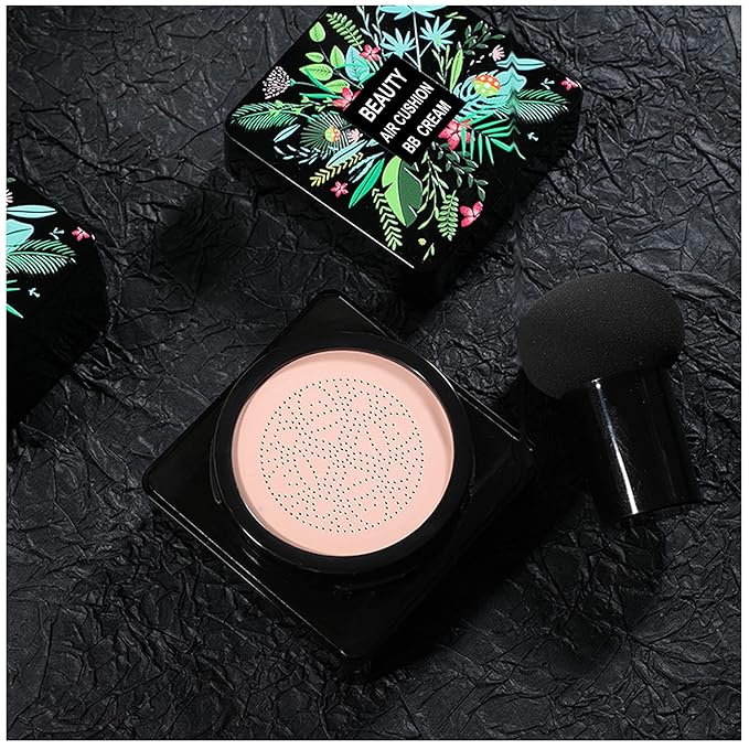 AWCCXMYM Mushroom Head Air Cushion CC Cream Foundation BB Cream Foundation Makeup Moisturizing CC Cream Liquid Foundation,Concealer Lasting Makeup Foundation Even Skin Tone Makeup Base Primer(Ivory)-Velvo Beauty