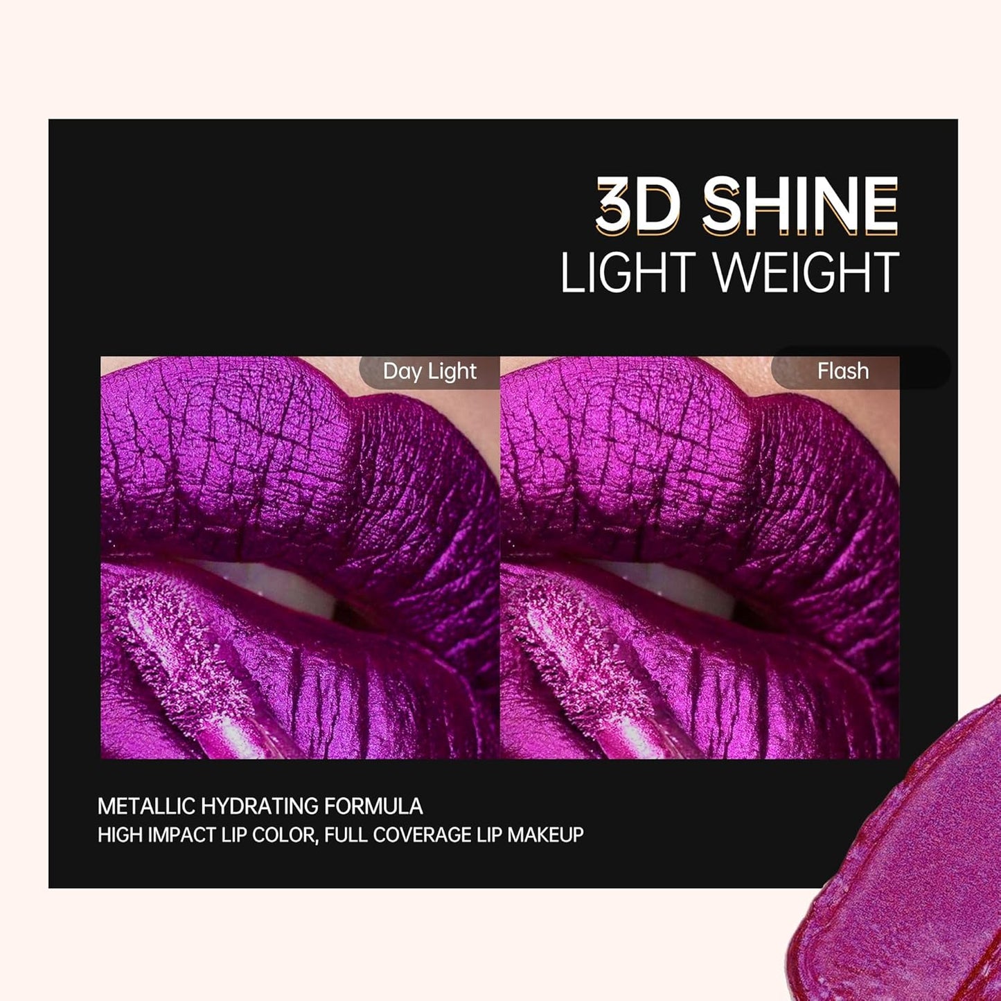 Chocolate Lipsticks for Women Metallic Lipstick Long Lasting Non Stick Cup Lip Gloss, Shimmer Lightweight Hydrating Full Coverage Lip Color, DP109 Candy-Velvo Beauty