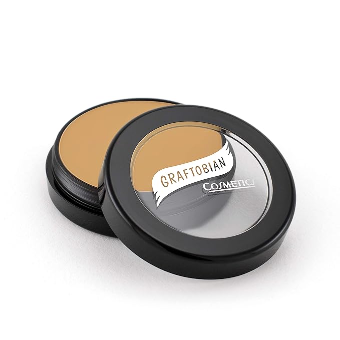 Graftobian HD Glamour Crème Foundation 1/2oz, Weightless Full Coverage Makeup, 65 Inclusive Shades, For All Skin Types, Natural or Full-Glam Looks, For Professionals and Beginners, Caramel-Velvo Beauty