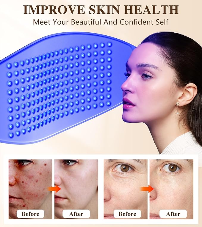 Red Light Therapy for Face and Neck, 720 LED Infrared Light Therapy Mask for Wrinkles and Acne, Large 30.8" x 11.8" Panel for Body, Red Light Mask Gift for Women, Mom, PDT Facial Skincare at Home-Velvo Beauty