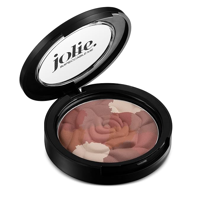 Jolie Blush Bouquet - Mosaic Rose Pressed Cheek Color -Multi-tasking - Shape, Bronze & Highlight Face - Cruelty Free (Rose Petal)-Velvo Beauty