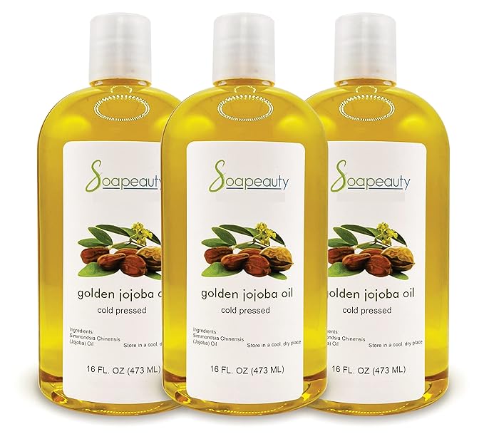 Soapeauty Golden Jojoba Oil | 100% Pure & Natural | Unrefined, Cold Pressed, Hexane Free | Moisturizing Oil for Skin, Face, Hair & Nails | 48 fl oz-Velvo Beauty
