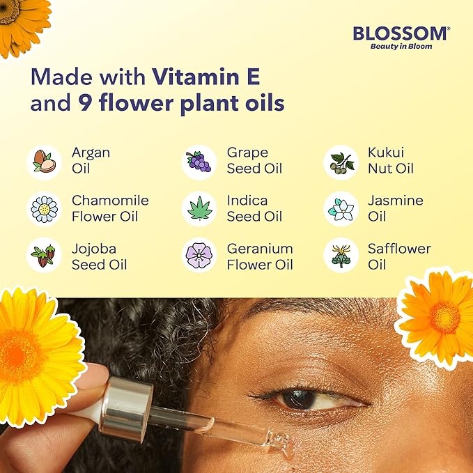 Blossom All Natural Organic Cruelty Free Moisturizing Eye Serum with Essential Oils, Infused with Real Flowers, Made in USA, 0.5 fl. oz., Summer Breeze-Velvo Beauty